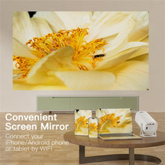 S40 1024*600P Android 11 WiFi6 Bluetooth-compatible Smart Projector Home Theater Projector Support 4K Video