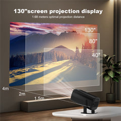 P30 Mini Projector Android 11 WiFi 6 4K 1080P Bluetooth-Compatible 5.0 Home Cinema Projector