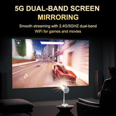 TS-3 1+8G Hidden Retractable Bracket 4K HD Video Smart Projector WiFi Bluetooth-compatible Home Theater Device