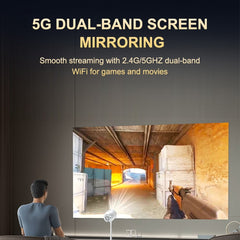 TS-6 1+8G Hidden Retractable Bracket HD Video Mini Projector WiFi Home Theater Projecting Device