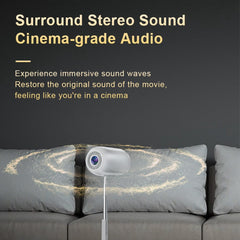 TS-6 1+8G Hidden Retractable Bracket HD Video Mini Projector WiFi Home Theater Projecting Device
