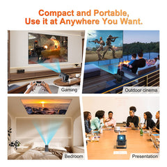 HM103-A Dual-Band Bluetooth-compatible 5.0 1080P Auto Focus Projector with 270-Degree Adjustable