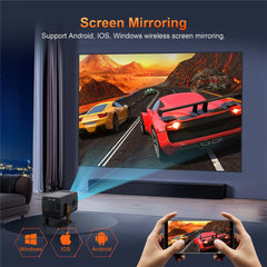 HM103-A Dual-Band Bluetooth-compatible 5.0 1080P Auto Focus Projector with 270-Degree Adjustable
