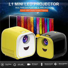 L1 Mini Projector for Kids Portable LED Projector with Built-In Speaker Home Entertainment Device