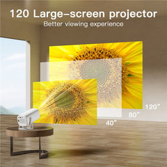 S40 Ultra Portable Projector Android Gaming Projector LED 1024x600P 120 ANSI Lumens 30-100 Inch Scree - TechGearPal