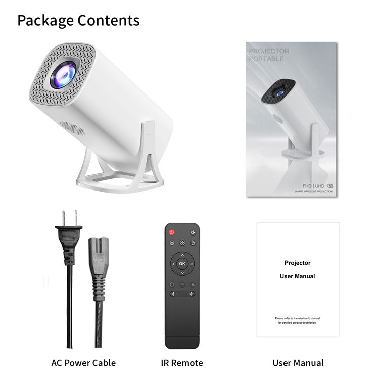 S40 Ultra Portable Projector Android Gaming Projector LED 1024x600P 120 ANSI Lumens 30-100 Inch Scree - TechGearPal