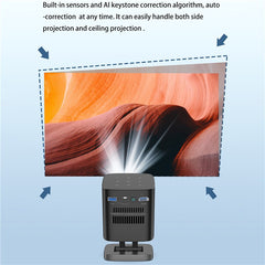 C1000 Upgraded DLP Mini Projector Home Outdoor Portable HD Projection Device (CE Certified)