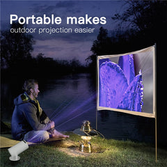 HY300-H713 600P Portable Mini Projector LED 130 ANSI Lumens Android 11 WiFi BT5.4 Projector for Home / Office