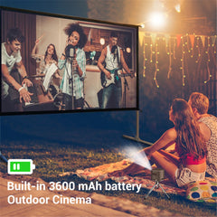 HOTACK D048A Screen-Mirroring Full HD Projector Portable Android 7.1.2 854*480 0.2'' DMD 1.35:1 Throw Ratio Home Smart Projector