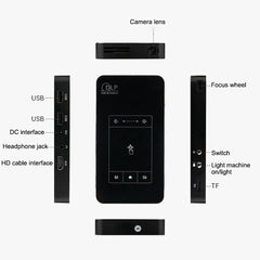 HOTACK D047E Wireless Bluetooth-compatible Projector Portable Home Theater Projector Mini Screenless TV Touch Android Projector