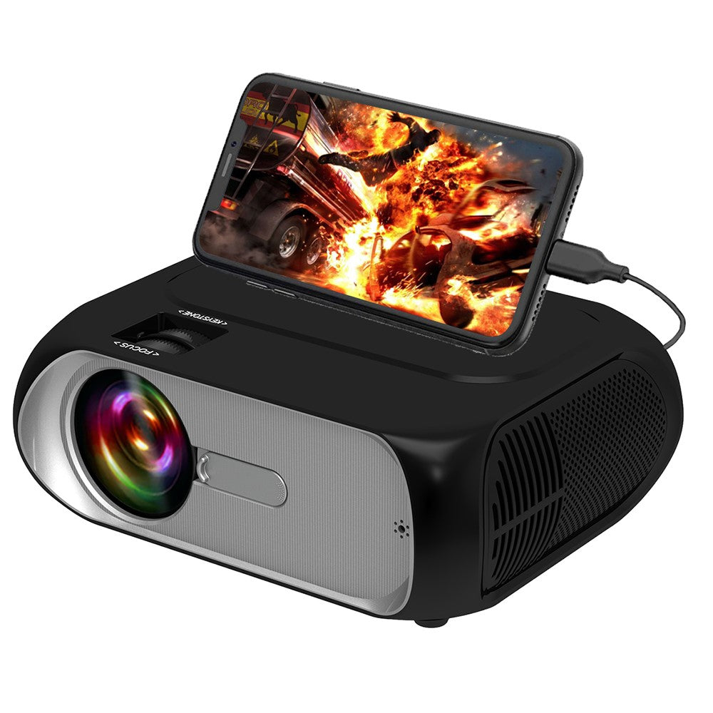 T7 1080P HD Video Mini Projector Portable 200ANSI Movie Projector with Synchronize Smartphone Screen Function - TechGearPal