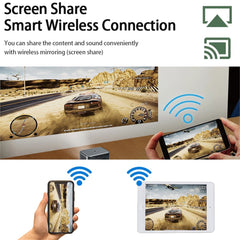 AUN A002 Portable Home Theater Projector Android 9.0 HD Video Screen Mirroring WiFi Bluetooth-compatible LED Projector