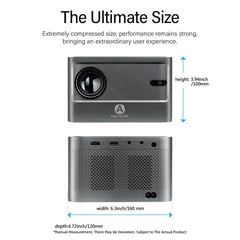 AUN A002 Portable Home Theater Projector Android 9.0 HD Video Screen Mirroring WiFi Bluetooth-compatible LED Projector