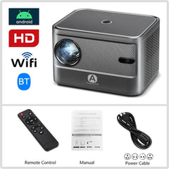 AUN A002 Portable Home Theater Projector Android 9.0 HD Video Screen Mirroring WiFi Bluetooth-compatible LED Projector