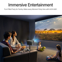 AUN A002 Portable Home Theater Projector Android 9.0 HD Video Screen Mirroring WiFi Bluetooth-compatible LED Projector
