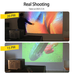 AUN A002 Portable Home Theater Projector Android 9.0 HD Video Screen Mirroring WiFi Bluetooth-compatible LED Projector