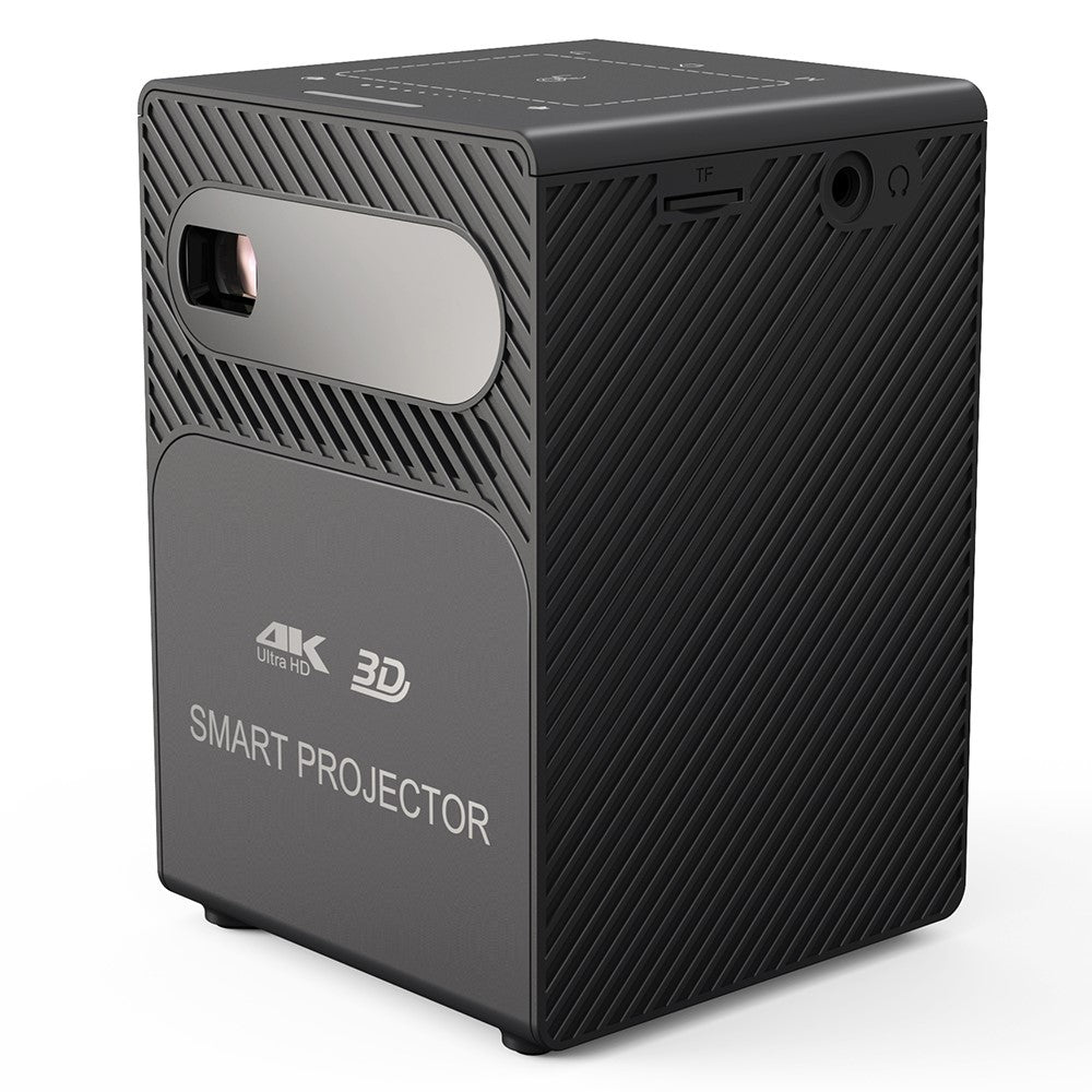 P18 Portable 3D 4K Smart Mini Projector Android 9.0 2.4G / 5G WiFi Home Movie Beamer, 2+32GB