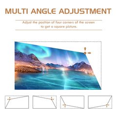 P18 Portable 3D 4K Smart Mini Projector Android 9.0 2.4G / 5G WiFi Home Movie Beamer, 2+32GB