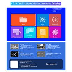 L012AH Remote Electric Focus Bluetooth-compatible Portable 110 ANSI Home Theater Projector (CE)