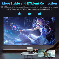 L012AH Remote Electric Focus Bluetooth-compatible Portable 110 ANSI Home Theater Projector (CE)