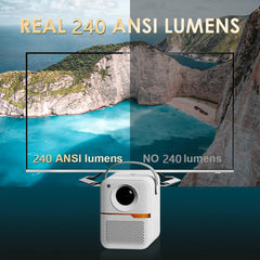 HONGTOP P11 Portable Mini Projector WiFi6 Bluetooth-compatible HD Video Home Theater 4+64G LED Projector