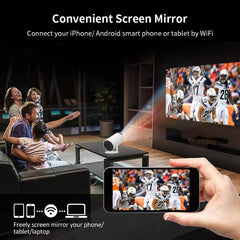 HY300-RK3566 Portable Mini Projector WiFi Bluetooth-compatible HD Video Home Theater LED Projector
