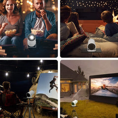 HY300-RK3566 Portable Mini Projector WiFi Bluetooth-compatible HD Video Home Theater LED Projector