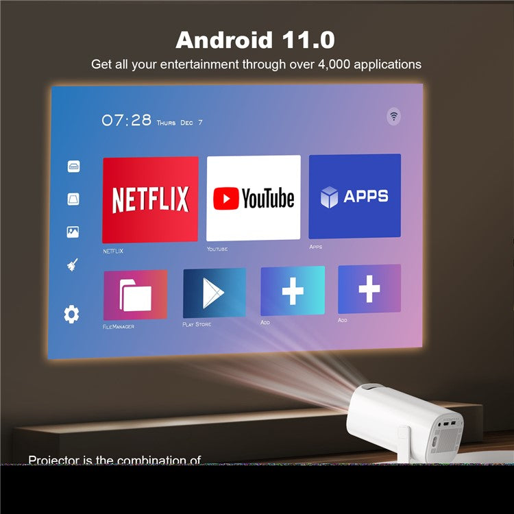 P30 Mini Home 4K Video Projector Dual WiFi Bluetooth-compatible Portable Projecto - TechGearPal