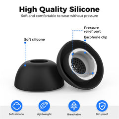 AHASTYLE WG173 For Samsung Galaxy Buds3 Pro Replacement Eartips 3 Pairs L  /  M  /  S Silicone Bluetooth-compatible Earbuds Tips - TechGearPal