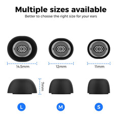 AHASTYLE WG173 For Samsung Galaxy Buds3 Pro Replacement Eartips 3 Pairs L  /  M  /  S Silicone Bluetooth-compatible Earbuds Tips - TechGearPal