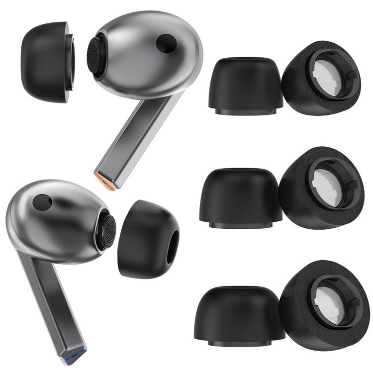 AHASTYLE WG168 3 Pairs For Samsung Galaxy Buds3 Pro Silicone Ear Tips Bluetooth-Compatible Earbuds Caps, Size: S + M + L - TechGearPal