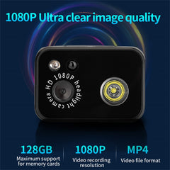 D7 Outdoor Portable HD Headlamp Camera 1080P Video Recording Smart Sensor LED Light with 32GB Card - TechGearPal