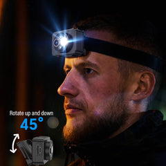 D8 Outdoor Portable HD Head Mounted Camera Sports 1080P Video Recording LED Headlight - TechGearPal