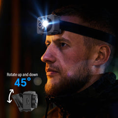 D8 Outdoor Portable HD Head Mounted Camera Sports 1080P Video Recording LED Headlight with 32GB Card - TechGearPal
