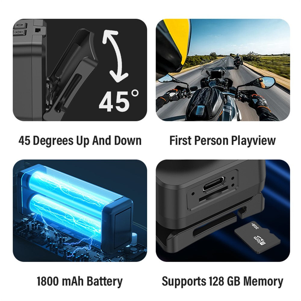 D8 Outdoor Portable HD Head Mounted Camera Sports 1080P Video Recording LED Headlight with 32GB Card - TechGearPal