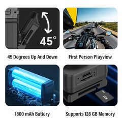 D8 Outdoor Portable HD Head Mounted Camera Sports 1080P Video Recording LED Headlight with 32GB Card - TechGearPal