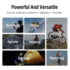 D9 Hands Free HD Headlamp Camera Outdoor Sports 1080P Video Recording Smart Sensor LED Light - TechGearPal