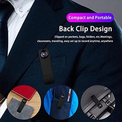 A18 Back Clip Camera HD 1080P Video IR Night Vision Motion Detection Camera Outdoor Sports Lavalier Camera - TechGearPal