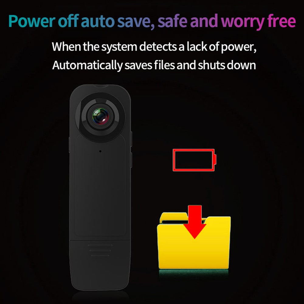 A18 Back Clip Camera HD 1080P Video IR Night Vision Motion Detection Camera Outdoor Sports Lavalier Camera - TechGearPal