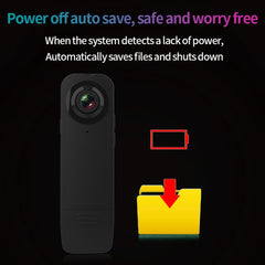 A18 Back Clip Camera HD 1080P Video IR Night Vision Motion Detection Camera Outdoor Sports Lavalier Camera - TechGearPal
