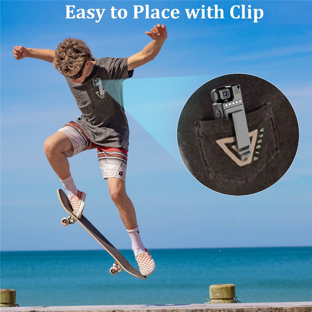 L9 1080P Full HD Body Camcorder Night Vision Mini Camera with 180 Degree Rotating Lens - TechGearPal