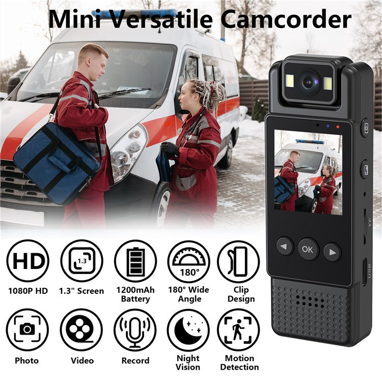 L12 HD Night Vision Portable WiFi Camcorder Mini 1080P Action Camera - TechGearPal