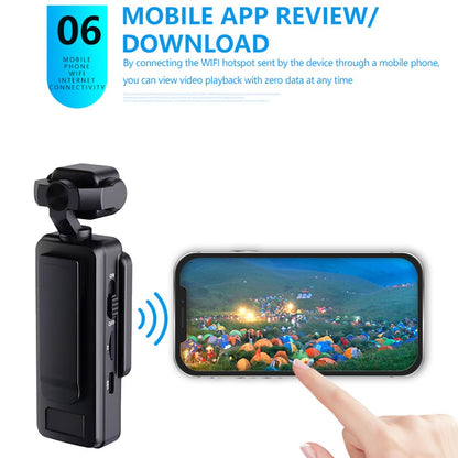 DV01 1.6 Inch 1080P HD Action Camera Loop Recording Outdoor Vlog Shooting WiFi Camcorder Built In Fill Light - TechGearPal