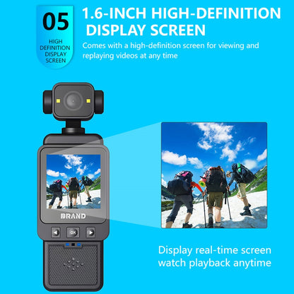 DV01 1.6 Inch 1080P HD Action Camera Loop Recording Outdoor Vlog Shooting WiFi Camcorder Built In Fill Light - TechGearPal