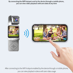 DV02 1.54 Inch HD Display Action Camera Chest Mount Video Recorder Outdoor Cycling WIFI Camera with 32GB Card + Card Reader