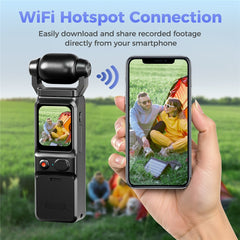 L18 1.69 Inch Touch Screen 4K Wireless Action Camera Gyroscope Stabilization Pocket Camera, with 64GB Card + Card Reader