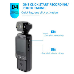 DV01 1080P Pocket Action Camera High Definition Anti Shake WiFi Sports Camera, No TF Card