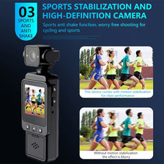 DV01 1080P Pocket Action Camera High Definition Anti Shake WiFi Sports Camera, No TF Card