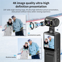 M12 4K Outdoor Sports Camera Night Vision Anti Shake WiFi Pocket Action Cam, with 32GB TF Card