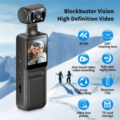 M12 4K Outdoor Sports Camera Night Vision Anti Shake WiFi Pocket Action Cam, No TF Card